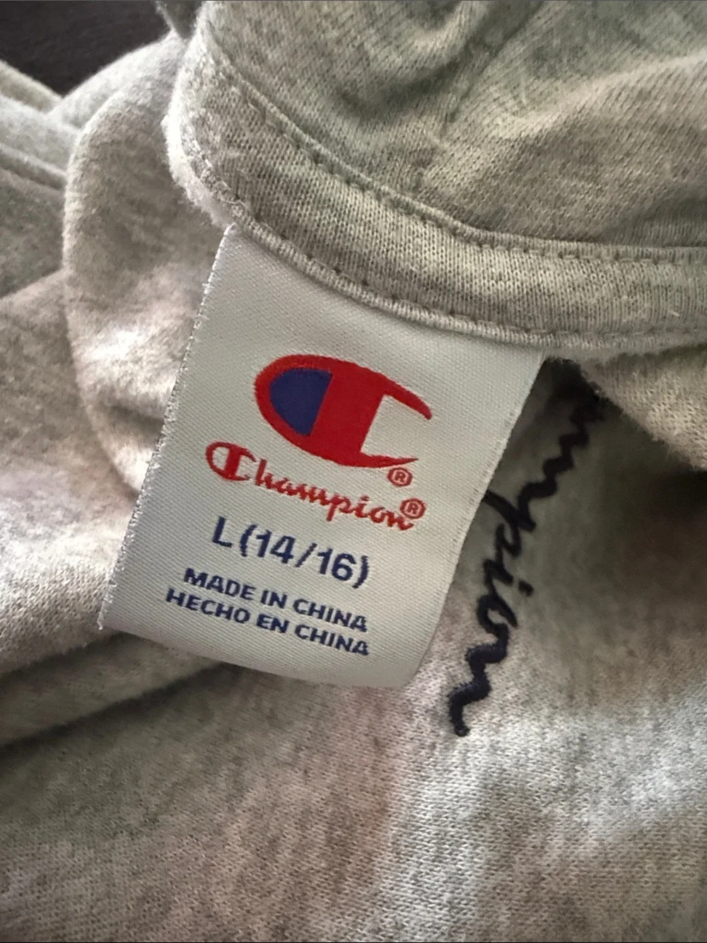 Champion Gray Hooded Pullover Sweatshirt